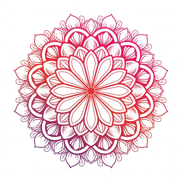 Vector mandala oriental dibujado a mano