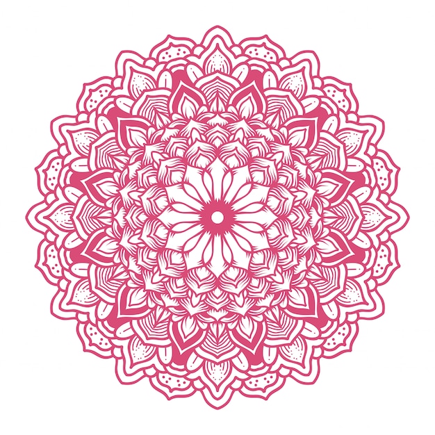 Mandala oriental dibujado a mano