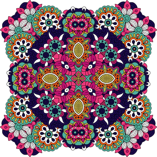 Mandala ornamental decorativa floral