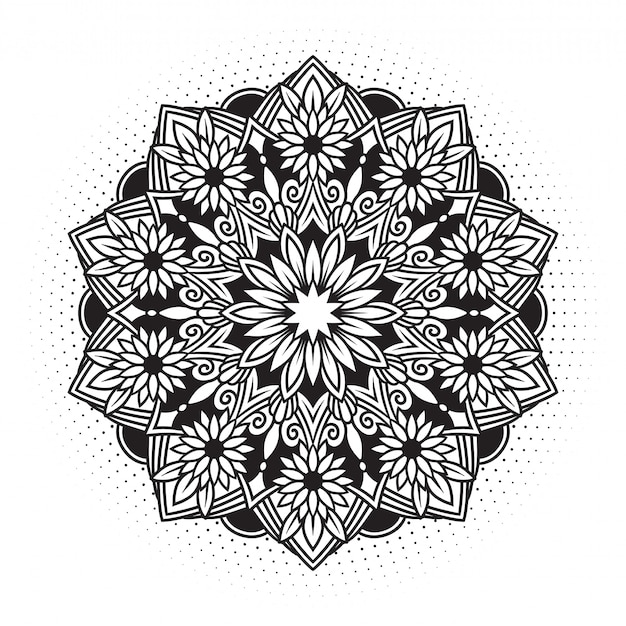 Mandala Ornamental Dibujado A Mano Ilustración