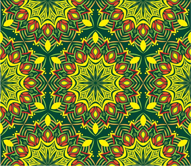 Mandala ornamental diseño de fondo abstracto. Patrón sin costuras