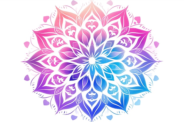 Vector mandala ornamental con líneas blancas