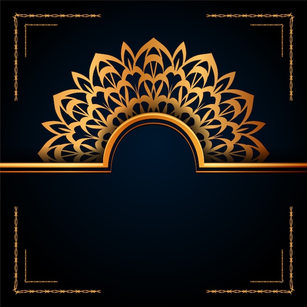 Mandala ornamental de lujo fondo islámico, estilo arabesco.