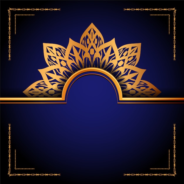 Mandala ornamental de lujo fondo islámico, estilo arabesco.