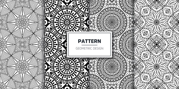 Mandala ornamental de lujo de patrones sin fisuras