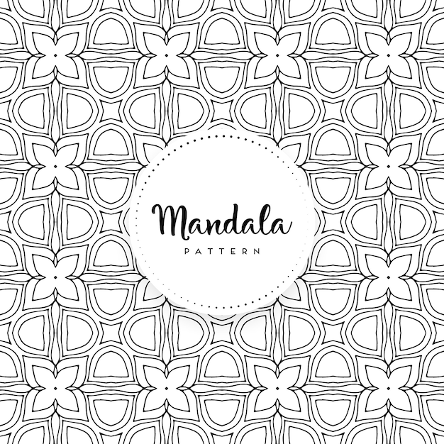 Mandala ornamental de lujo de patrones sin fisuras