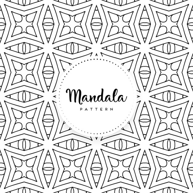 Mandala ornamental de lujo de patrones sin fisuras