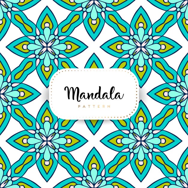 Mandala ornamental de lujo de patrones sin fisuras