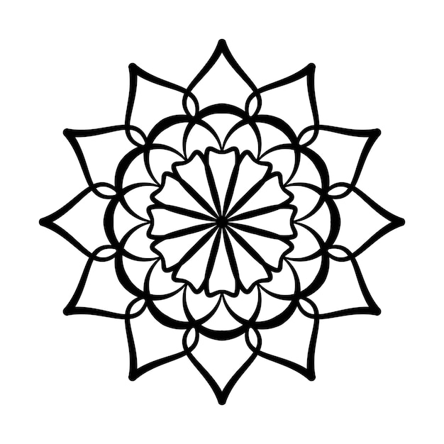 Mandala ornamental para recorte de papel y libro de colorear