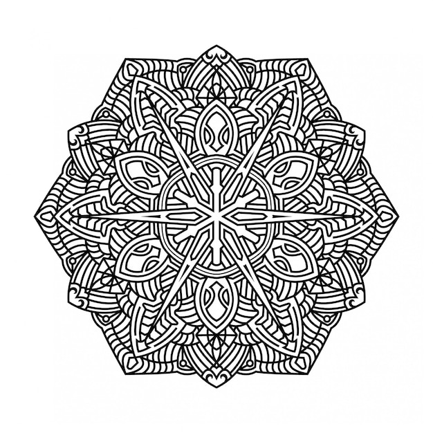 Mandala ornamental sobre fondo blanco.