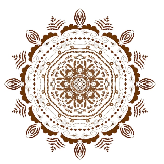 Mandala de ornamento circular aislado