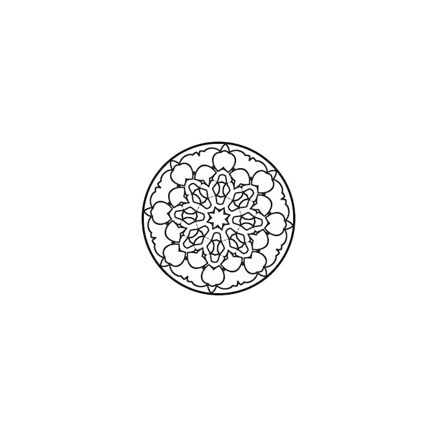 mandala con un ornamento de color de círculo