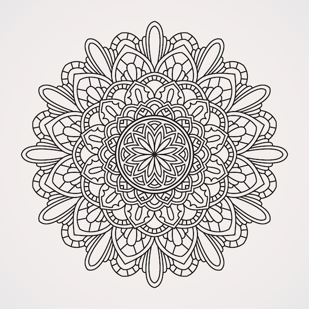 Mandala ornamento forma de flor oriental