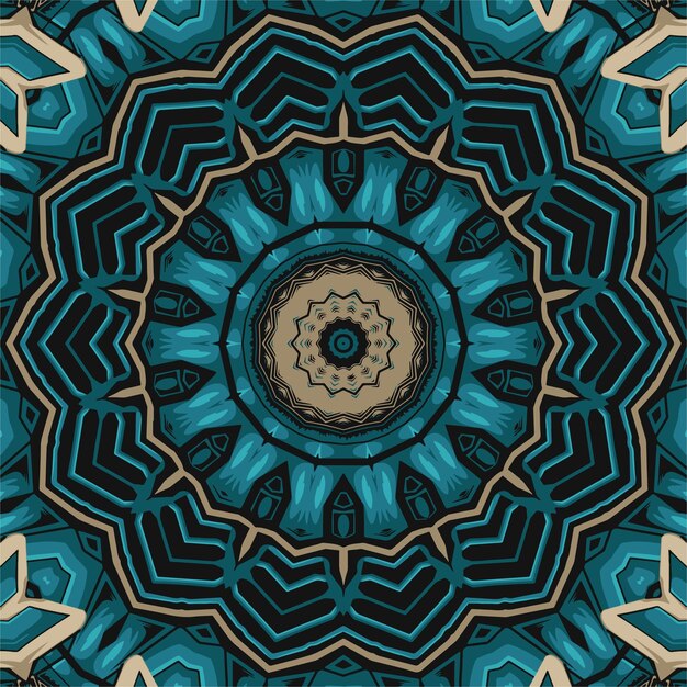 Mandala ornamento patrón retro vector