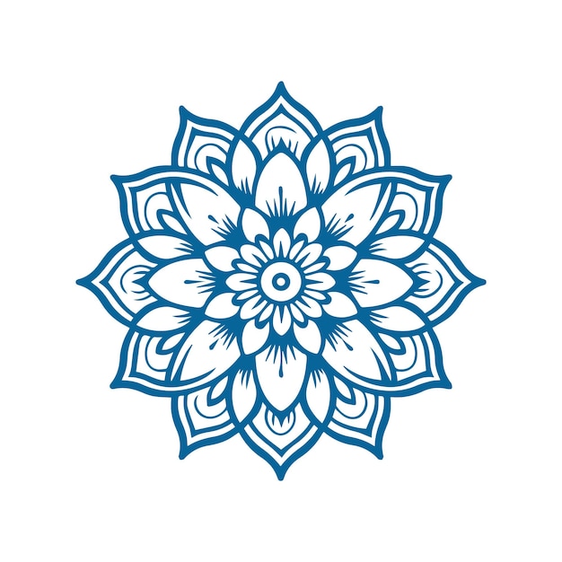 Mandala Ornamento redondo Patrón tatuaje de henna estilo mandala Mehndi