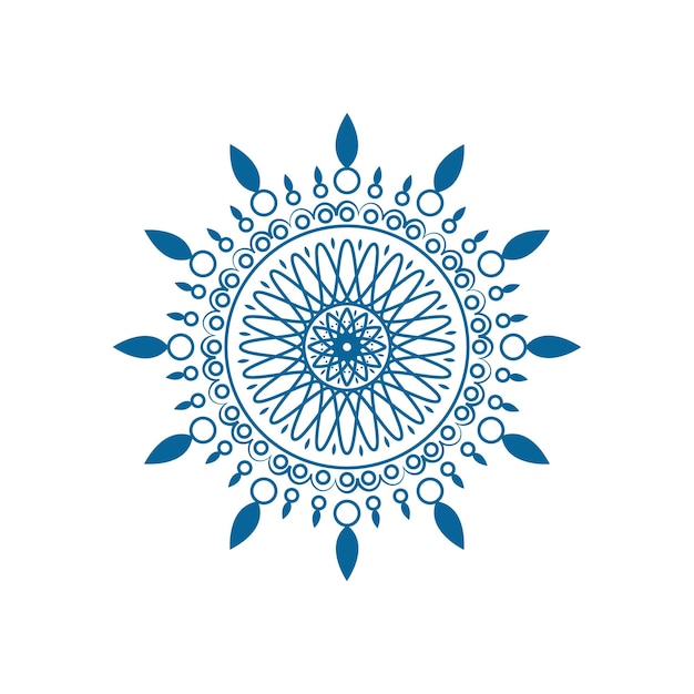 Mandala Ornamento redondo Patrón tatuaje de henna estilo mandala Mehndi