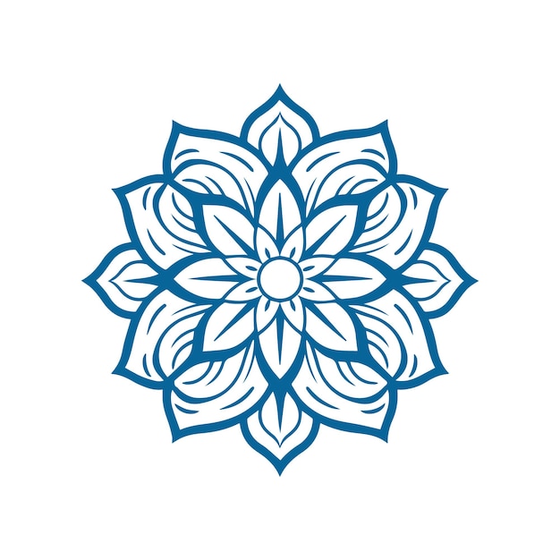 Mandala Ornamento redondo Patrón tatuaje de henna estilo mandala Mehndi