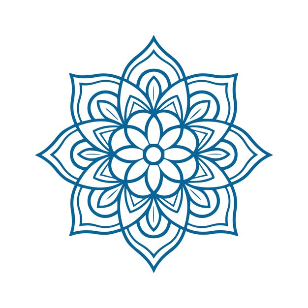 Mandala Ornamento redondo Patrón tatuaje de henna estilo mandala Mehndi