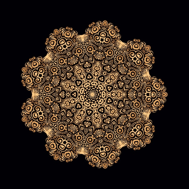 Mandala de oro de lujo