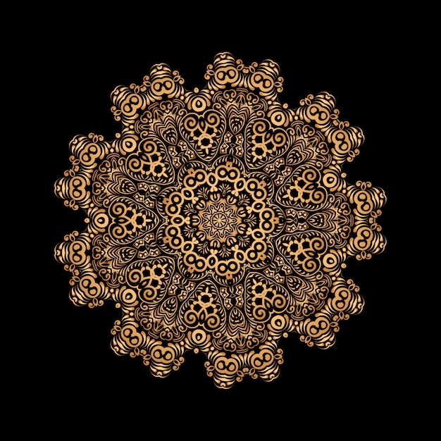 Mandala de oro de lujo