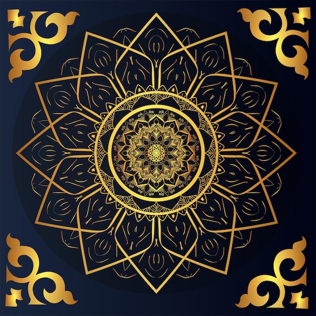 Mandala de oro de lujo