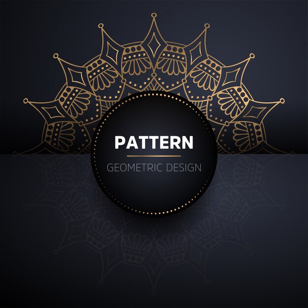 Mandala de oro ornamental de lujo de patrones sin fisuras