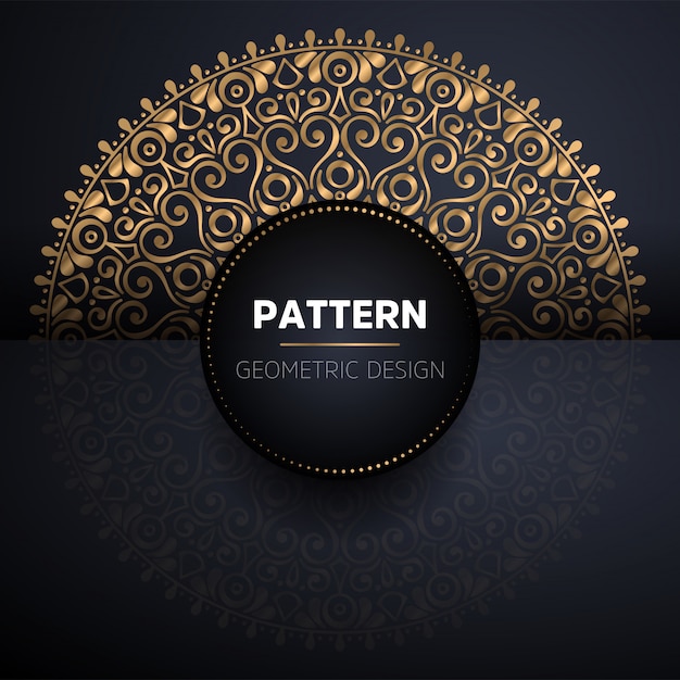 Mandala de oro ornamental de lujo de patrones sin fisuras