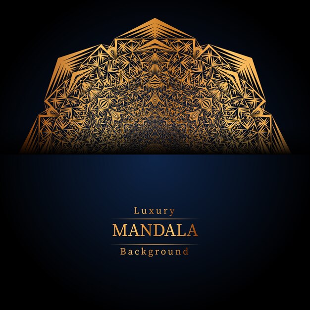 mandala de oro ornamental de lujo