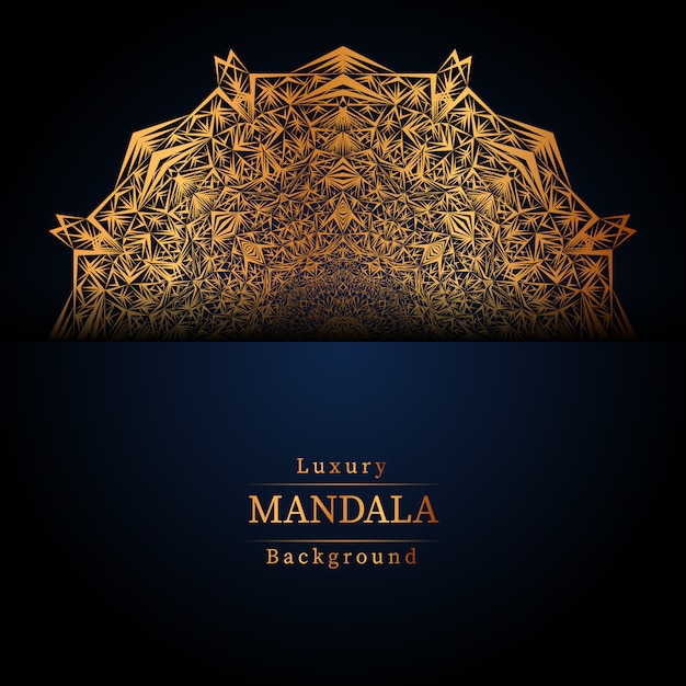 Mandala de oro ornamental de lujo