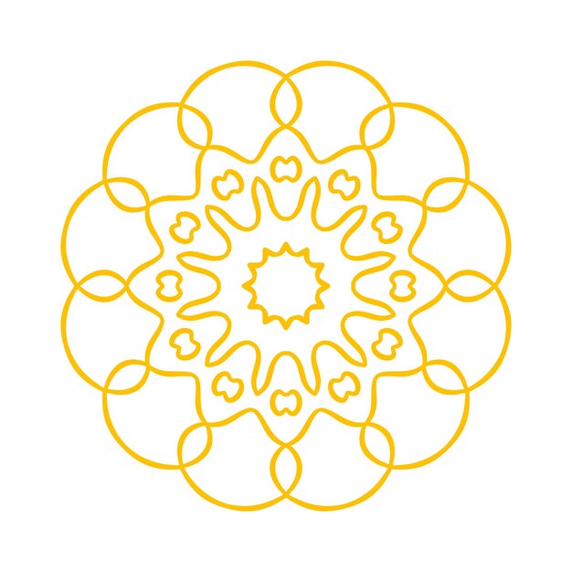 Mandala de oro ornamental