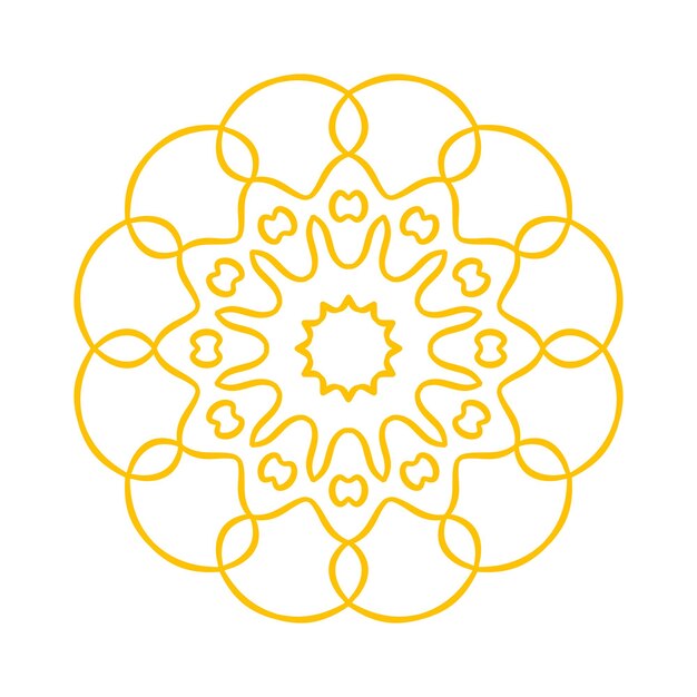 Vector mandala de oro ornamental