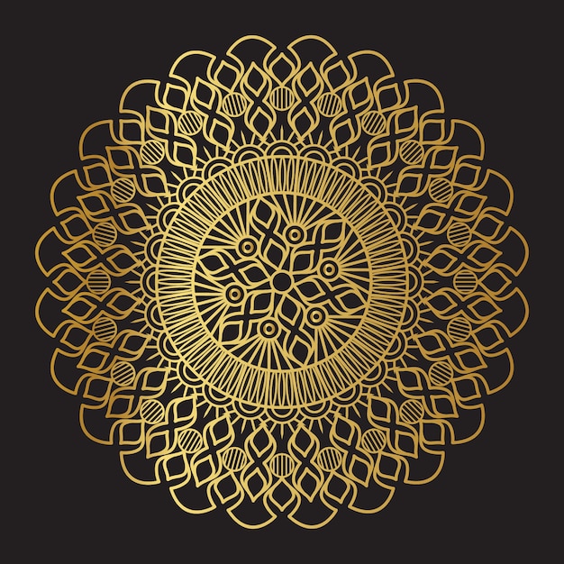 Mandala de oro del vector