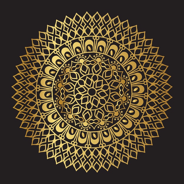 Mandala de oro del vector