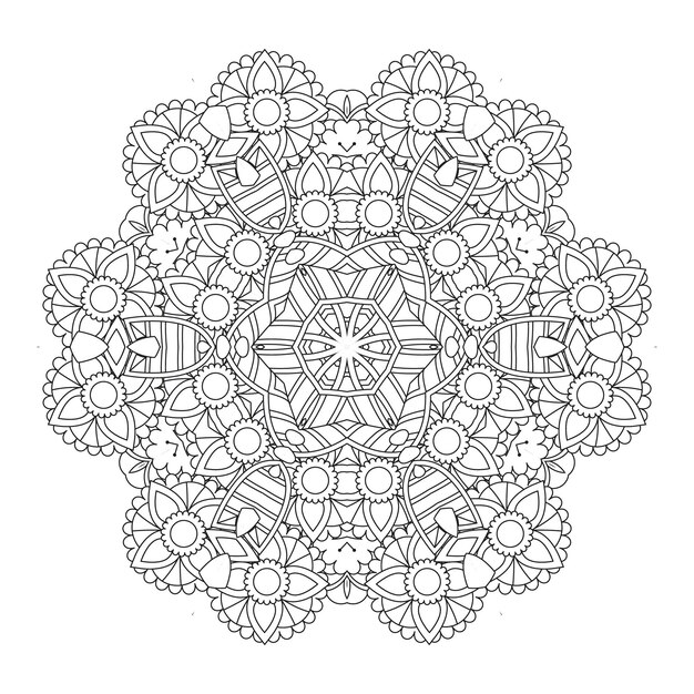 Mandala Página para colorear KDP Interior