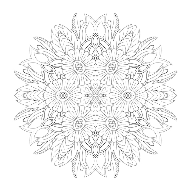 Mandala página para colorear kdp interior