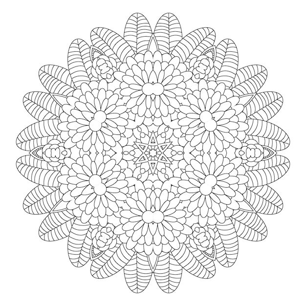 Mandala Página para colorear KDP Interior