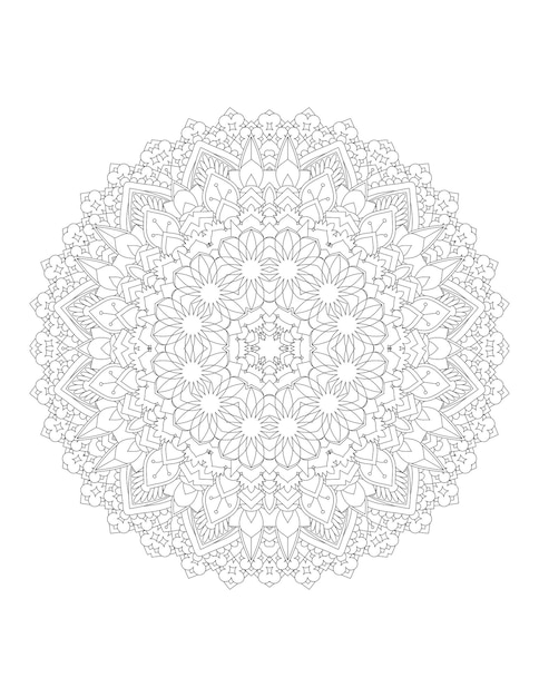 mándala Página para colorear de mandalas. Página para colorear para adultos.