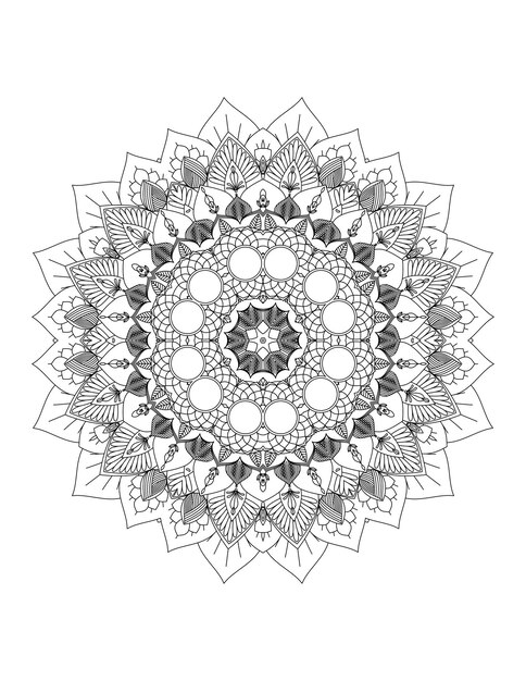 Mándala página para colorear de mandalas. página para colorear para adultos.