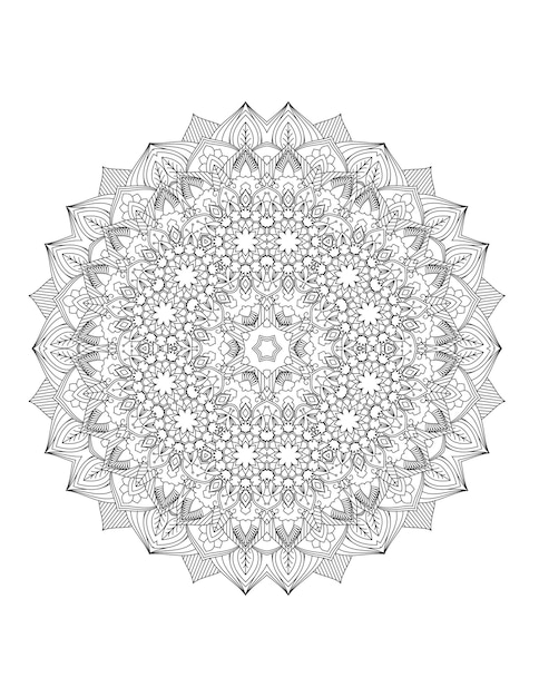 mándala Página para colorear de mandalas. Página para colorear para adultos.