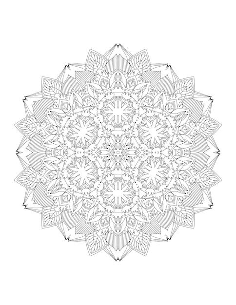 mándala Página para colorear de mandalas. Página para colorear para adultos.