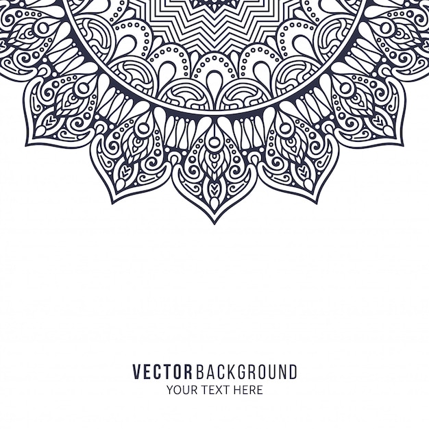 Vector mandala patrón de adorno redondo. elementos decorativos vintage