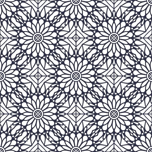 Mandala Patrón de adorno redondo. Elementos decorativos vintage
