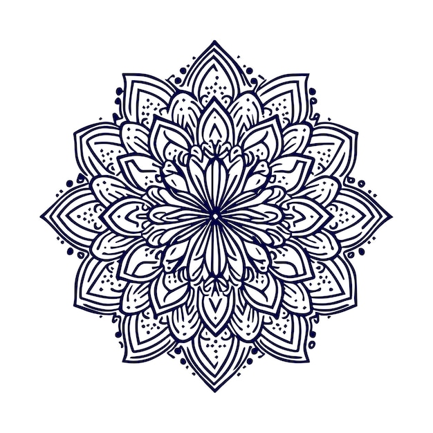 Mandala Patrón decorativo en estilo oriental Página de libro para colorear Patrón de mandala abstracto vectorial