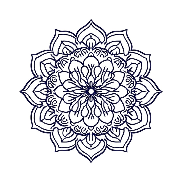 Mandala Patrón decorativo en estilo oriental Página de libro para colorear Patrón de mandala abstracto vectorial