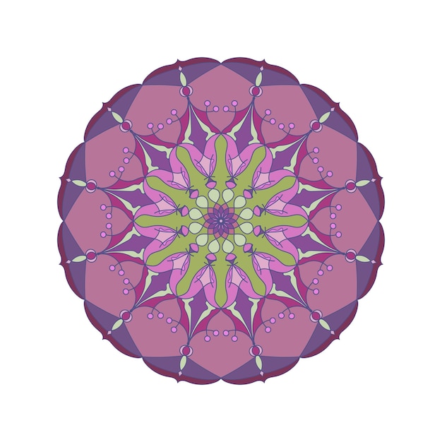 Mandala patrón floral colorido vector ilustración étnico oriental diseño Arabesque simetría flor