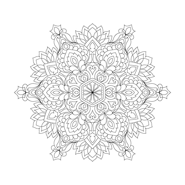 Vector un mandala con un patrón de líneas. un mandala con un patrón de líneas. ilustración vectorial