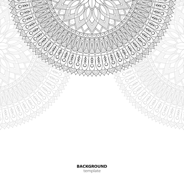 Mandala. Patrón de ornamento redondo. Origen oriental étnico