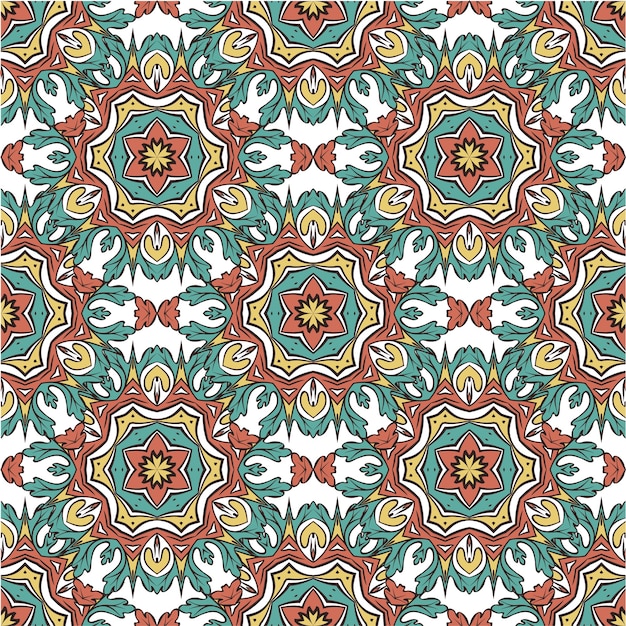Mandala de patrones sin fisuras con estilo