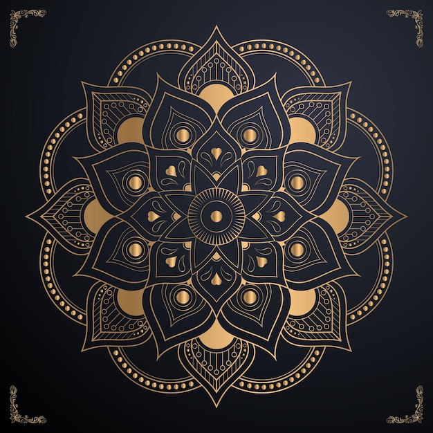 Mandala con patrones florales