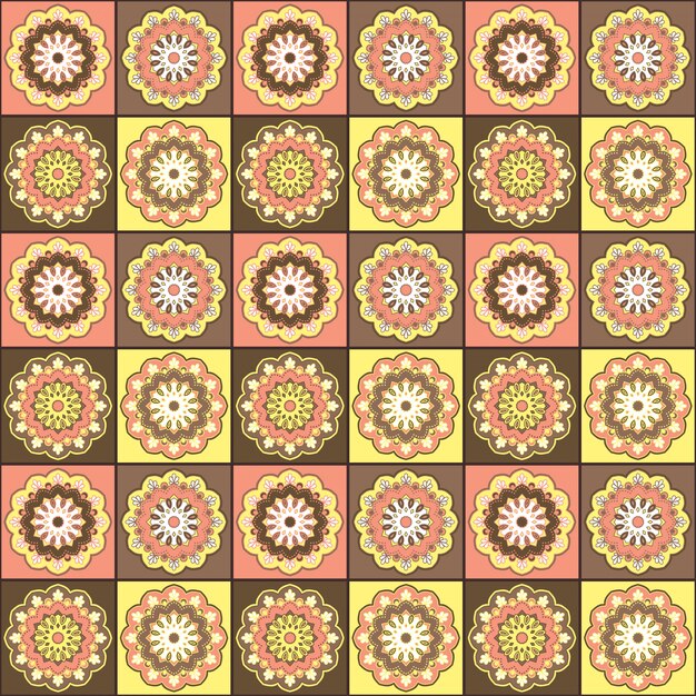 Mandala perfecta patern. Elementos vintage en estilo oriental.